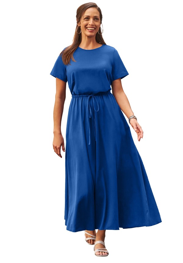 ジェシカ英国の首都 レディース ボトムス 心地好いズボン下 マキシ衣裳 マキシ Jessica London Drawstring Maxi Dress Dark Sapphire サファイア