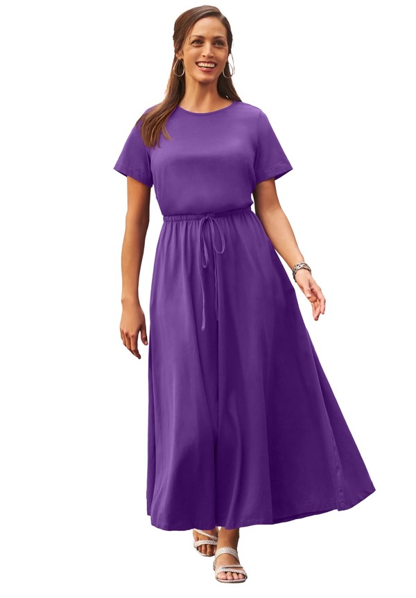 ジェシカ英国の首都 レディース ボトムス 心地好いズボン下 マキシ衣裳 マキシ Jessica London Drawstring Maxi Dress Purple Orchid パープル