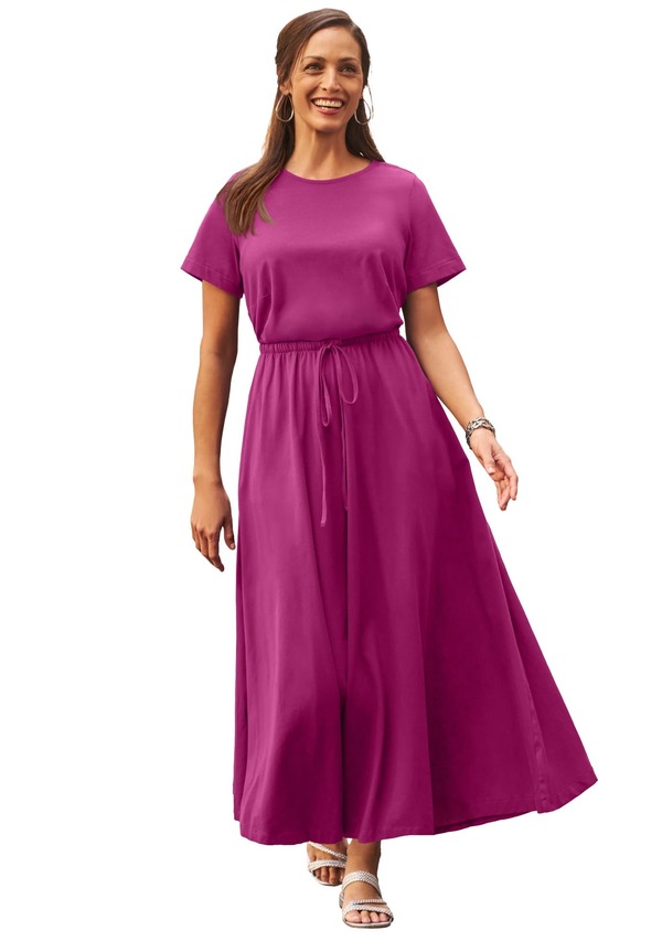 ジェシカ英国の首都 レディース ボトムス 心地好いズボン下 マキシ衣裳 マキシ Jessica London Drawstring Maxi Dress Raspberry