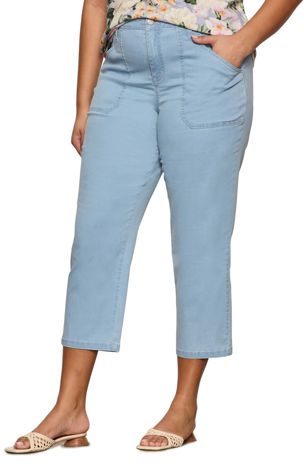 駆け込み寺 レディース ボトムス レギンストレート ズボン下 Sanctuary Retreat Mid Rise Crop Straight Leg Pantskyline Blue 青色