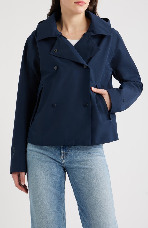 ヘリーハンセン レディース アウター ジャケット・ブルゾン コート Helly Hansen Avenue Waterproof Shortrench Coat 597 Navy ネイビー｜ReVida 店