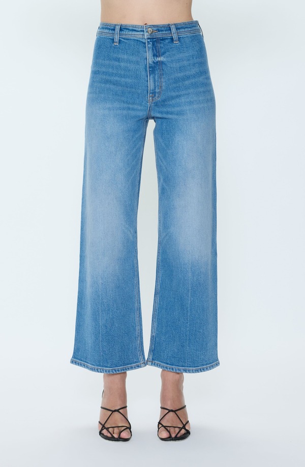 ピストーラ レディース ボトムス 心地好いズボン下 ワイドレッグ ご機嫌酉の方角 デニム Pistola Penny Crop High Waist Wide Leg Jeansolina