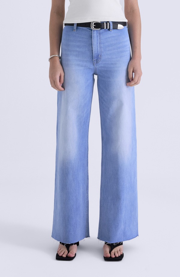 ピストーラ レディース ボトムス 心地好いズボン下 ワイドレッグ ご機嫌酉の方角 デニム Pistola Penny Crop High Waist Wide Leg Jeans Whisper