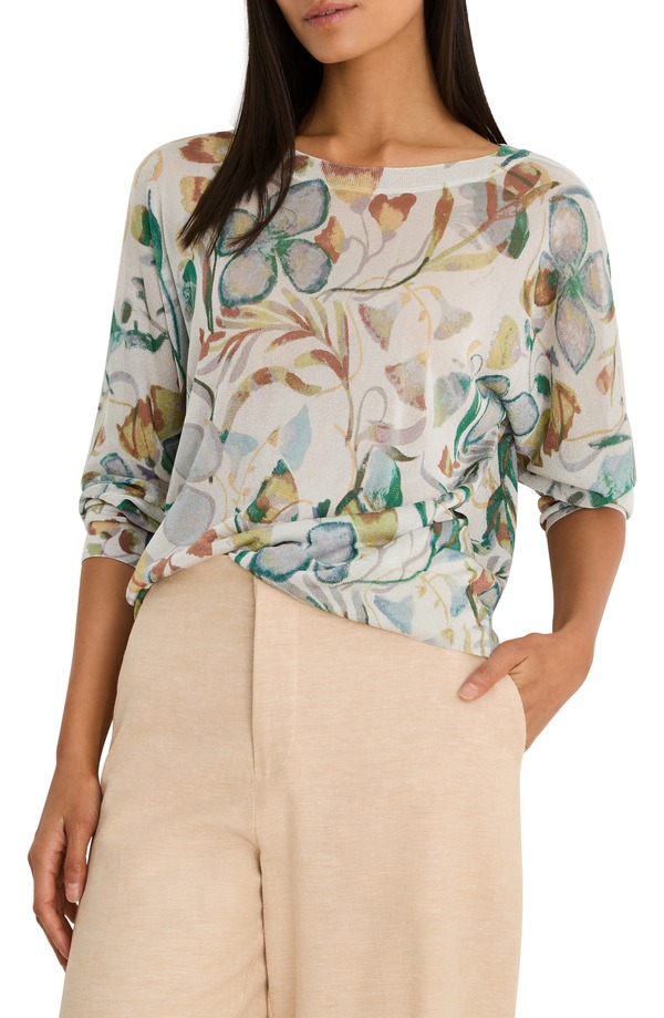 ニックプラスゾーイ レディース アウター パーカー・スウェットール スウェーター NIC+ZOE Pressed Flowers Metallic Sweater Neutral Multi マルチ色合い