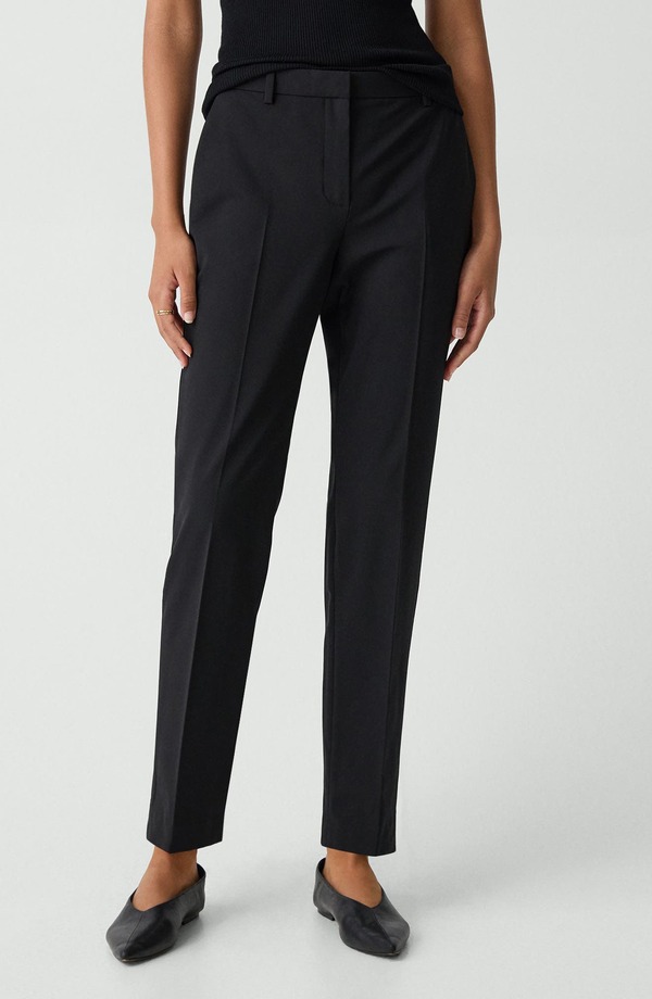 行動論理 レディース ボトムス レギンスリムフィット ズボン下 羊毛 Theory Treeca Slim Fit Stretch Wool Pants Black - 001 黒いこと