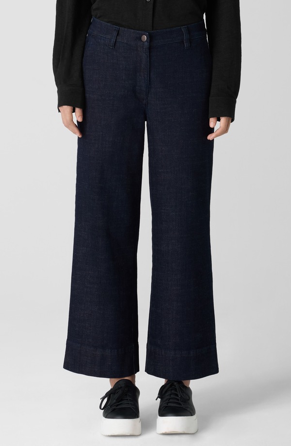 エイリーンフィッシャー レディース ボトムス ジーンズズボン下 ワイドレッグ アンクル デニム Eileen Fisher Ankle Wide Leg Jeans Dpind