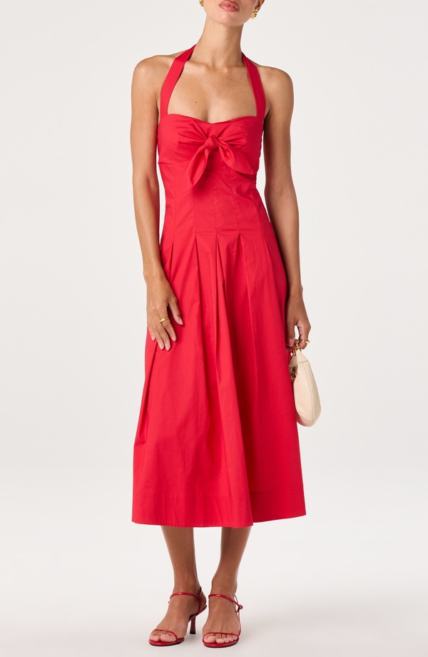 アストール レディース トップス 衣装 midi ホルター ASTR the Label Janae Halter Midi Dress Red 赤いこと