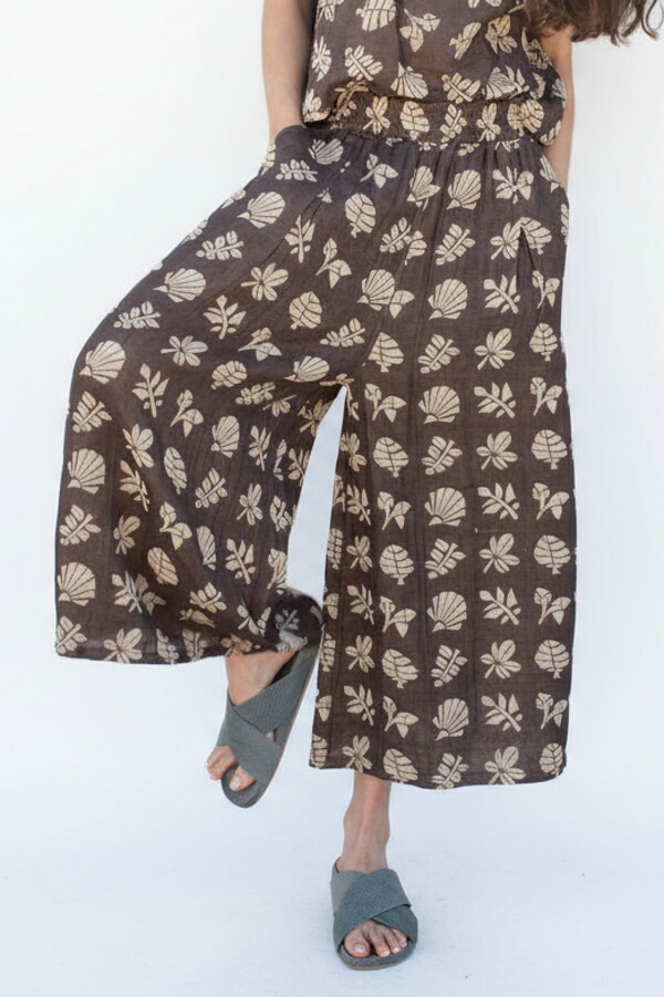 はやりっ児 アンド ジッグ レディース ボトムス レギンス MIDI Ace \u0026 Jig Jo Midi Wide Legged Culottes Botanical