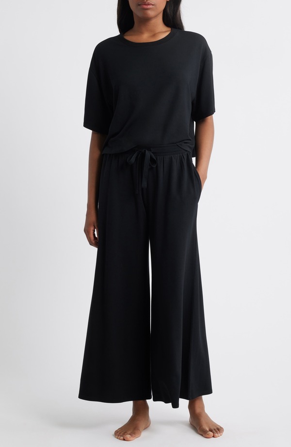 オープンエディット レディース アンダーお召しもの ナイト爵お召しもの プルオーバー Open Edit Comfy Jersey Pajamas Black 黒いこと