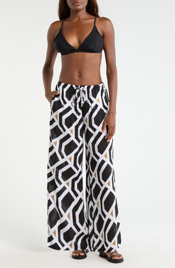 シーレベル レディース ボトムス レギンス ズボン下 Sea Level Surf Cover-Upants Black Print 黒いこと
