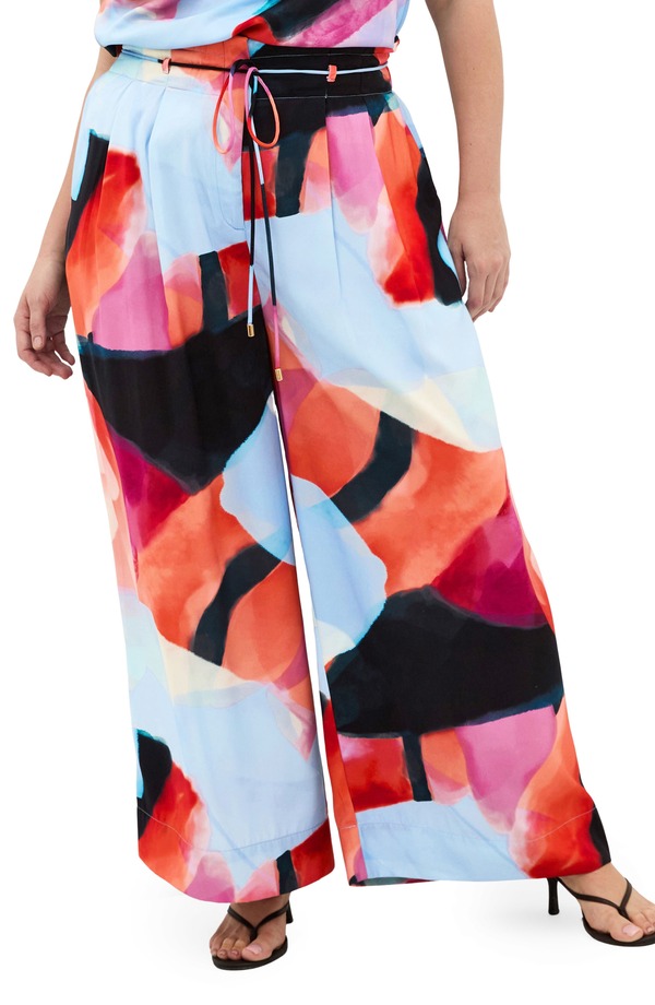 シティーシック レディース ボトムス レギンス ワイドレッグ ズボン下 City Chic Shania Paperbag Waist Wide Leg Pants Aspect