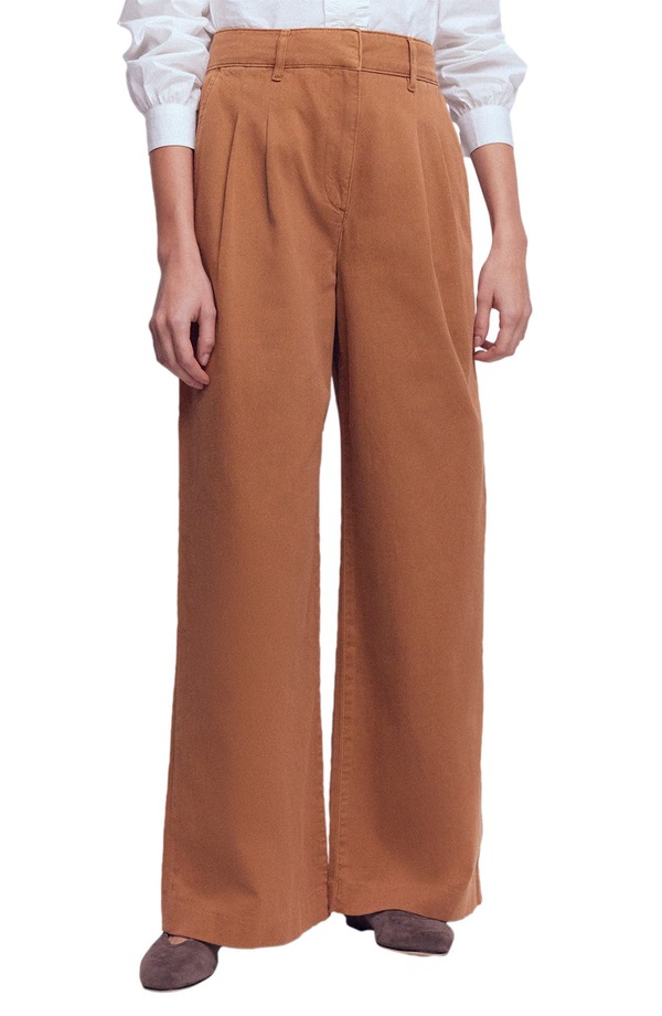 ボーデン レディース ボトムス レギンス ワイドレッグ ズボン下 綿織物 Boden Kensington Wide Leg Cotton Pants Argan Oil