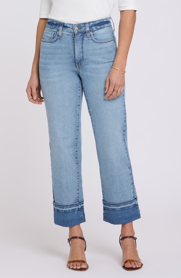 エヌワイディージェイ レディース ボトムス デニムパンツ ストレート ハイウエスト アンクル ジーンズ NYDJ Bailey High Waist Ankle Relaxed Straight Leg Jeans Mist Springs｜ReVida 店 28,712円
