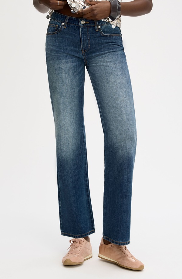 サムエデルマン レディース ボトムス デニムパンツ ローライズ ジーンズ Sam Edelman Low Rise Slouchy Girlfriend Jeans Bozeman Medium Wash|ReVida 店