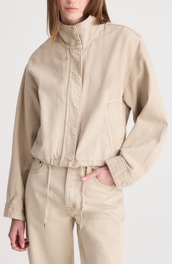 メイドウェル レディース アウター 上衣・上衣 ジーンズ Madewell Denim Crop Field Jacket Faded Khaki カーキ