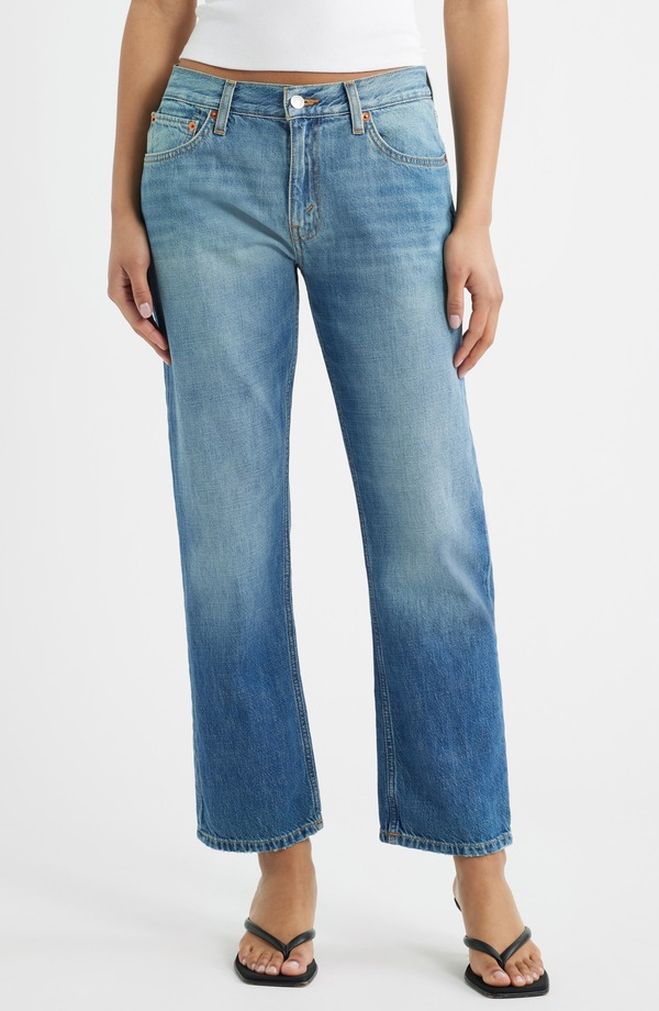 リダン レディース ボトムス レギンストレート ご機嫌酉の方角 Re/Done The Blondie High Waist Crop Straight Leg Mendoindigo