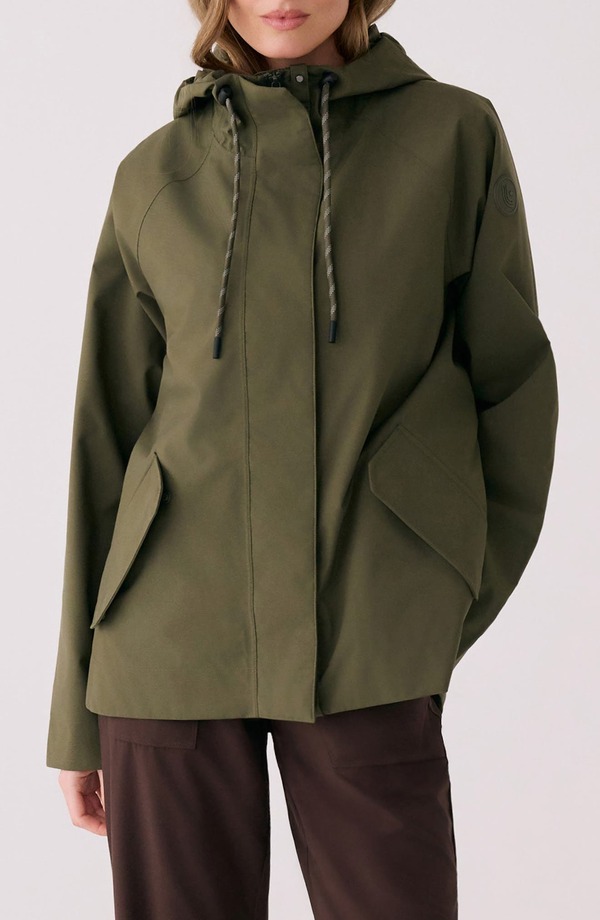 ロル レディース アウター 上衣・上衣 厚地の外套 Lole Lachine Oversize Rain Coat Moss