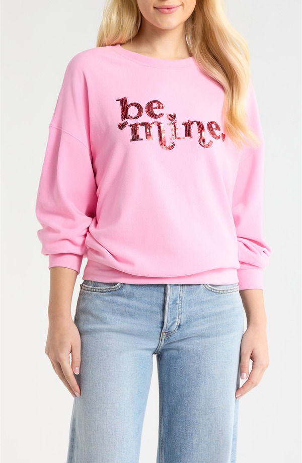 ビーチライオット レディース アウター パーカー・スウェット プルオーバー Beach Riot Devyn Be Mine Oversize Sweatshirt Lovely Pink サクラ色