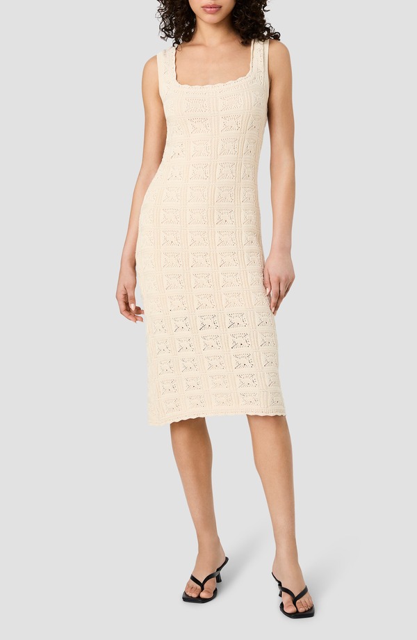 フレンチコネクション レディース トップス ワンピース ノースリーブ French Connectionellistitch Sleeveless Body-Con Dress Ecru エクリュ|ReVida 店