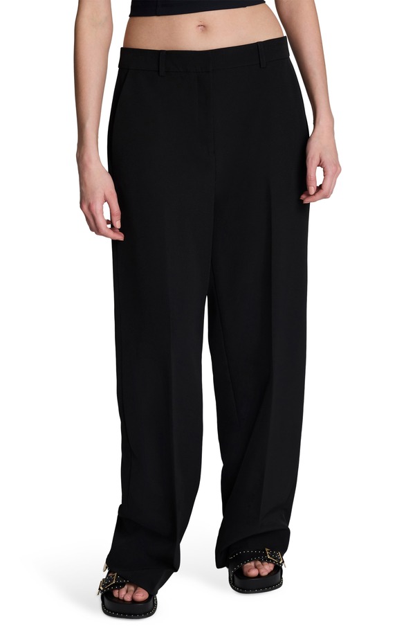 ケネスコール レディース ボトムス レギンス ワイドレッグ ズボン下 Kenneth Cole Luxe Twill Wide Leg Pants Black 黒いこと