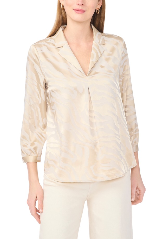 ヴィンスカムート レディース トップス シャツ サテン Vince Camuto Satin Shirt Birch｜ReVida 店