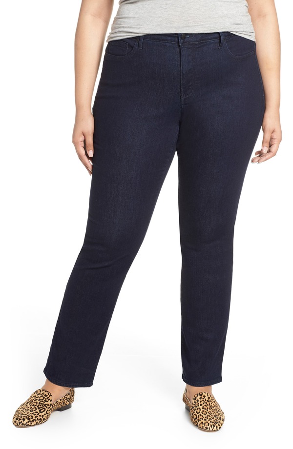 エヌワイディージェイ レディース ボトムス デニムパンツ ストレート ジーンズ NYDJ Marilyn High Rise Straight Leg Jeans Rinse Tonal Stitch|ReVida 店
