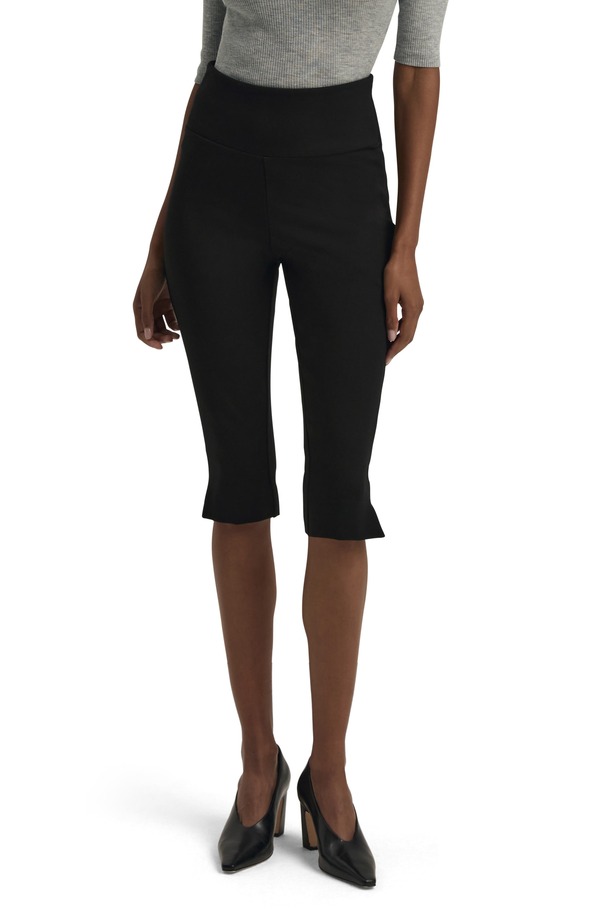 フェイバリット ドーター レディース ボトムス レギンス ズボン下 旗がしら Favorite Daughter The Carrie Pedal Pusher Slit Hem Capri Pants Black 黒いこと