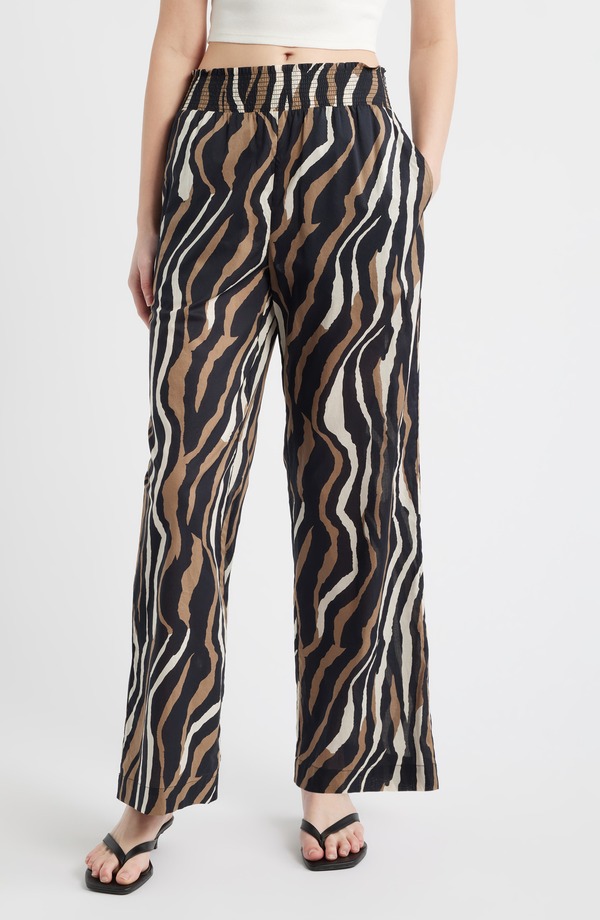 レイルズ レディース ボトムス レギンス ワイドレッグ 刷り上げる ズボン下 Rails Brendon Print Wide Leg Pants Canyon Stripe 縞模様