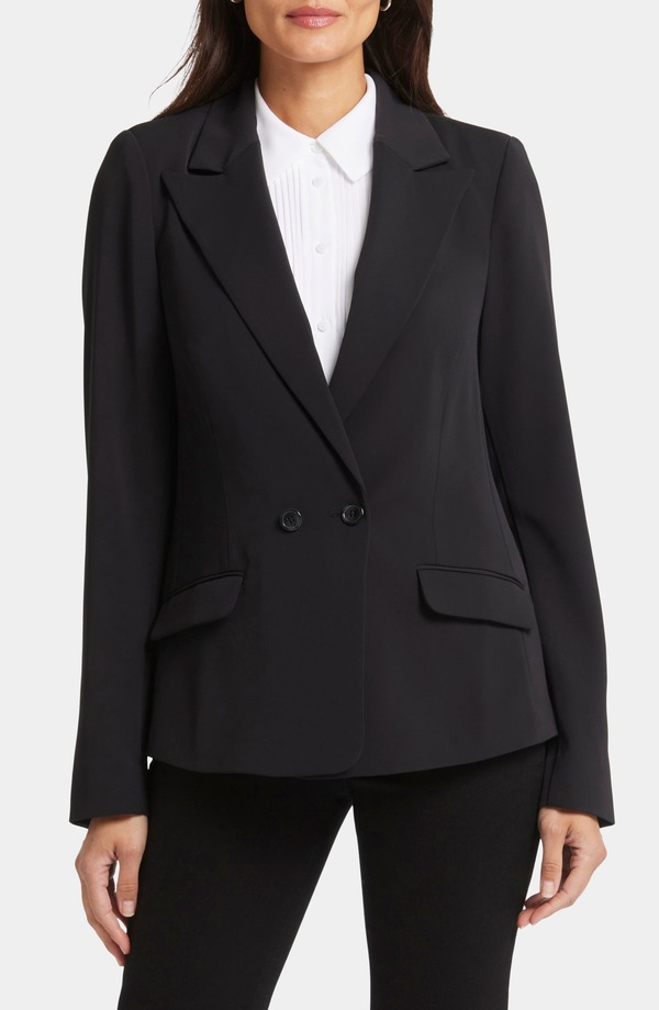 エヌワイディージェイ レディース アウター 上衣・上衣 スポーツジャケット NYDJ Modern Double Breasted Blazer Black 黒いこと