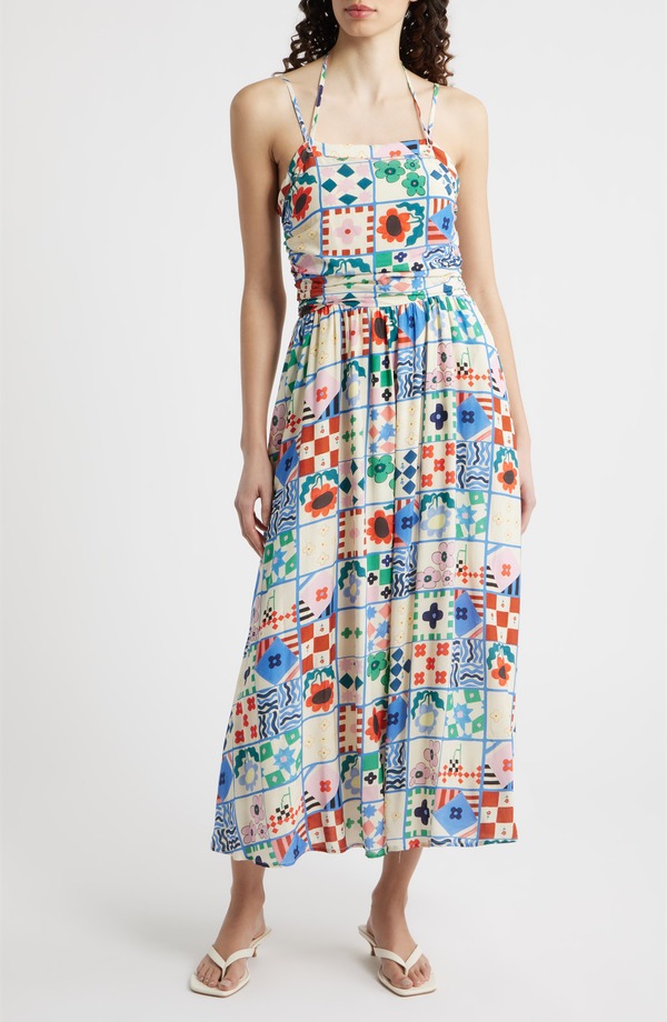 フレンチ レディース トップス 衣装 刷り上げる ノースリーブ マキシ FRNCHippuris Print Sleeveless Maxi Dress Mix And Match