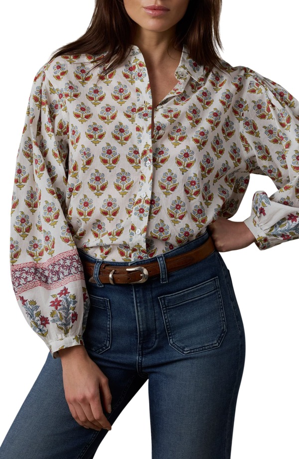ファレティ レディース トップス シャツ フラワー柄 フラワー Faherty Suki Floral Button-Up Shirt Antique Bouquet|ReVida 店