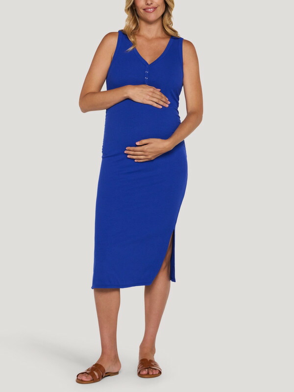 マザーフッドマタニティー レディース トップス 衣装 MIDI ノースリーブ MOTHERHOOD MATERNITY Sleeveless Henley Racerback Maternity Midi Dressurf The Web