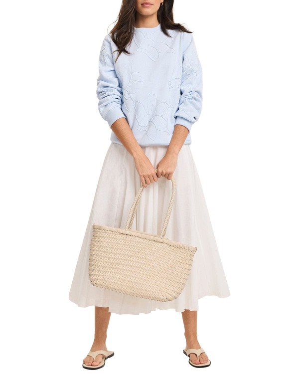 ミルトンベルベット レディース アウター パーカー・スウェット プルオーバー 刺しゅう MINT VELVET Embroidered Sweatshirt Blue 青色