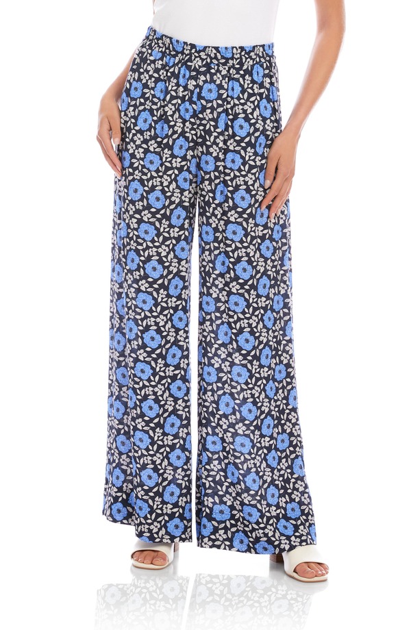 カレンケーン レディース ボトムス レギンス ワイドレッグ 御花柄 ズボン下 御花 Karen Kane Floral Pull-On Wide Leg Pants Floral Print
