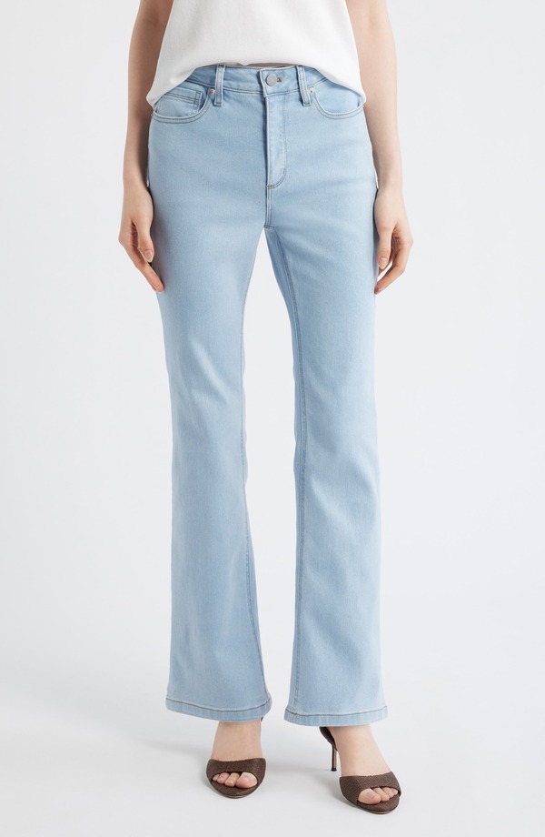アンクライン レディース シューズ ブーツ・レインブーツカット ご機嫌酉の方角 デニム Anne Klein Leo High Waist Bootcut Jeans Huntington Wash
