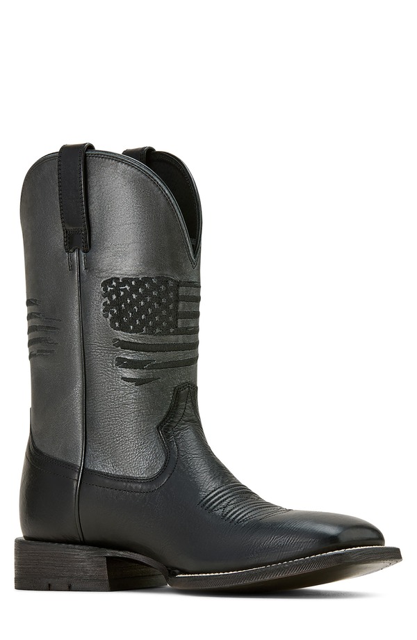 アリアト メンズ シューズ ブーツ・レインブーツ Ariat Circuit Patriot Cowboy Boot Black Night/ Gunmetal 黒いこと