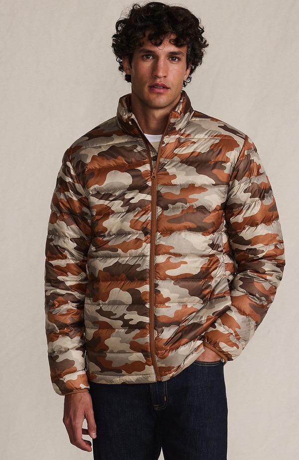 ランズエンド メンズ アウター ジャケット・ブルゾン ダウン Lands' End Wanderweight Ultralight Packable Down Jacket Warm Cinnamon Camo｜ReVida 店 41,470円