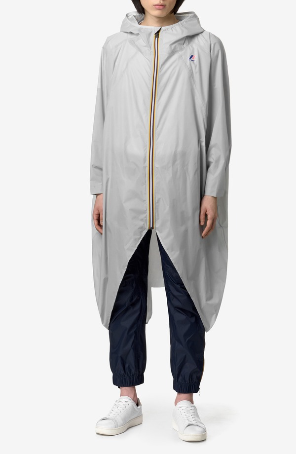 ケイウェイ レディース アウター ジャケット・ブルゾン K-Way Rennes Waterproof Packable Rain Poncho Grey グレー