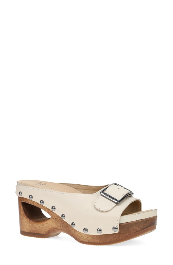 ダンスコ レディース シューズ ヒール プラットフォーム サンダル Dansko Adeline Platform Wedge Slide Sandal Bone Calf