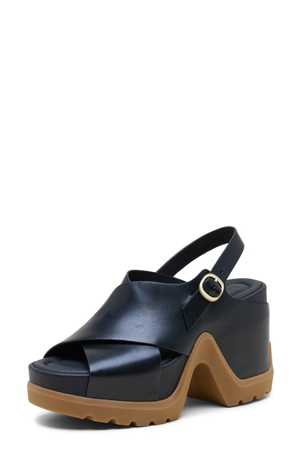 ソレル レディース シューズ ヒール プラットフォーム サンダル SOREL Roam'n Rise Slingback Platform Sandal Black/ Gum 2 ブラック