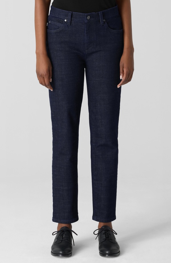 エイリーンフィッシャー レディース ボトムス ジーンズズボン下 ご機嫌酉の方角 アンクル デニム Eileen Fisher High Waist Ankle Slim Jeans Dpind