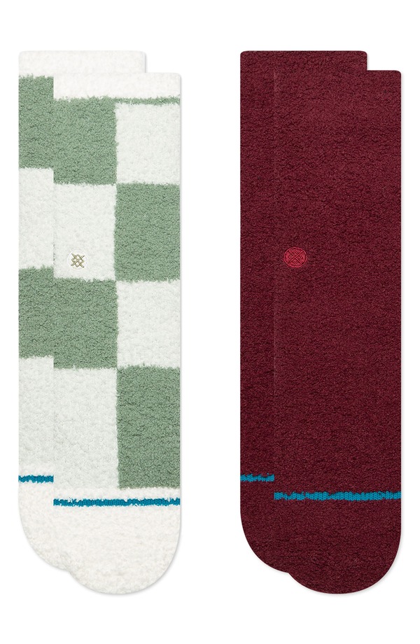 立場 レディース アンダーお召しもの ソックス パッチワーク Stance Patchwork Assorted 2-Pack Crew Socks Gift Box Set Multi Pack マルチ色合い
