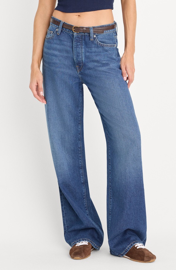 好ましいアメリカン レディース ボトムス ジーンズズボン下 ワイドレッグ デニム Good American Weightless Wide Leg Jeans Indigo1258