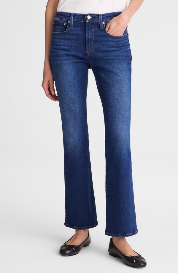 メイドウェル レディース ボトムス 心地よいズボン下 デニム Madewell The Short Crop Flare Jeans Osgoode Wash