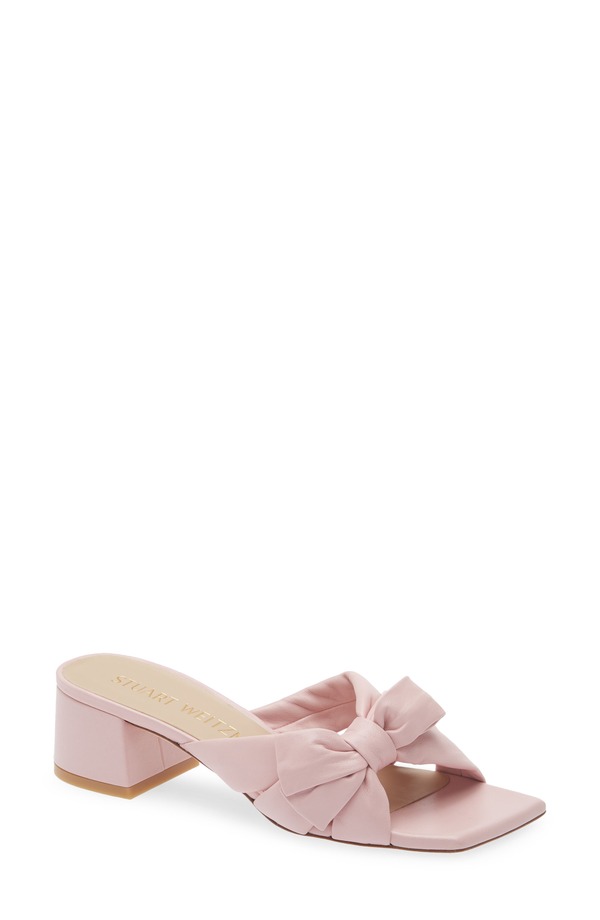 スチュアート ワイツマン レディース シューズ 踵 サンダル Stuart Weitzman Sofia Bow Sandal Ballet Leather