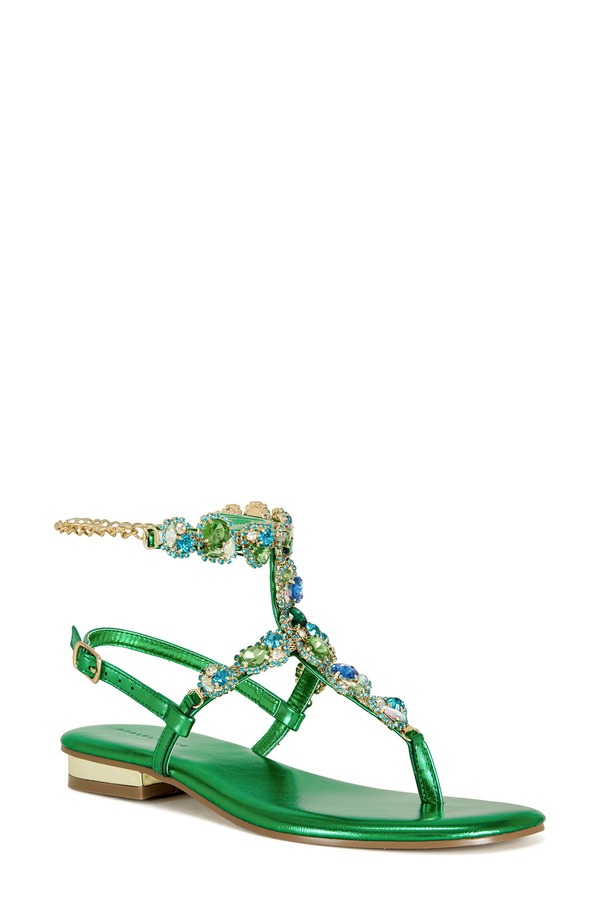 アザレア 一 レディース シューズ サンダル アンクル AZALEA WANG Pierankle Strap Sandal Green 緑であること