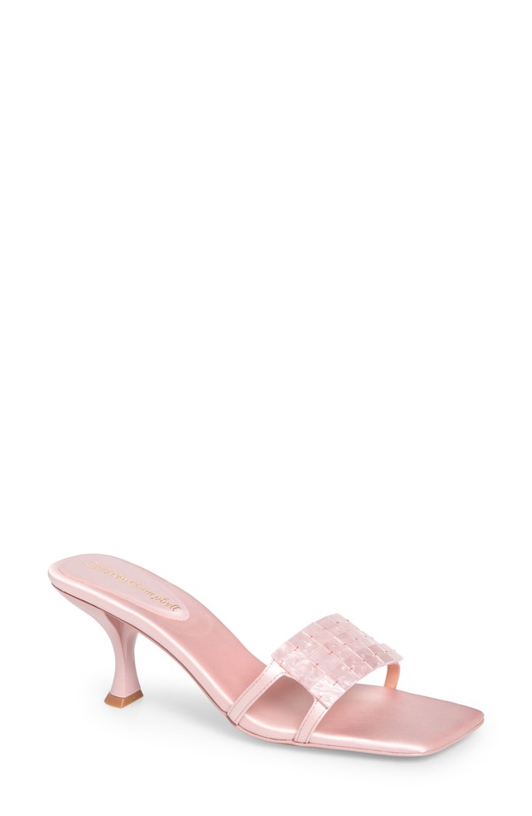 ジェフリー キャンベル レディース シューズ 踵 サンダル Jeffrey Campbell Abalone Slide Sandal Pink Satin Combo サクラ色