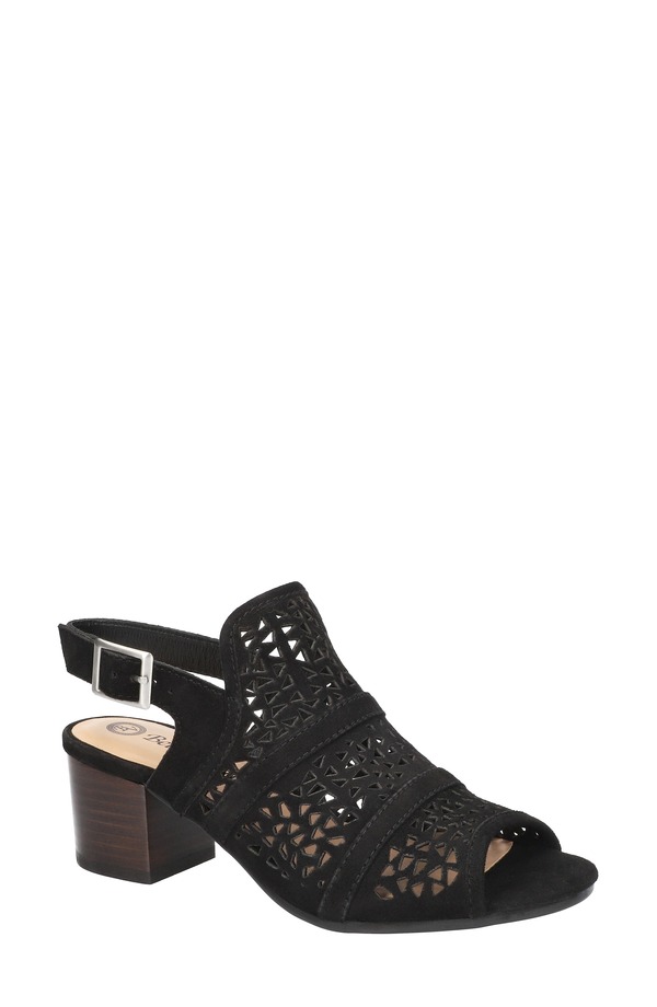 ベラヴィータ レディース シューズ 踵 サンダル Bella Vita Marti Slingback Sandal Blackidsuede Leather 黒いこと