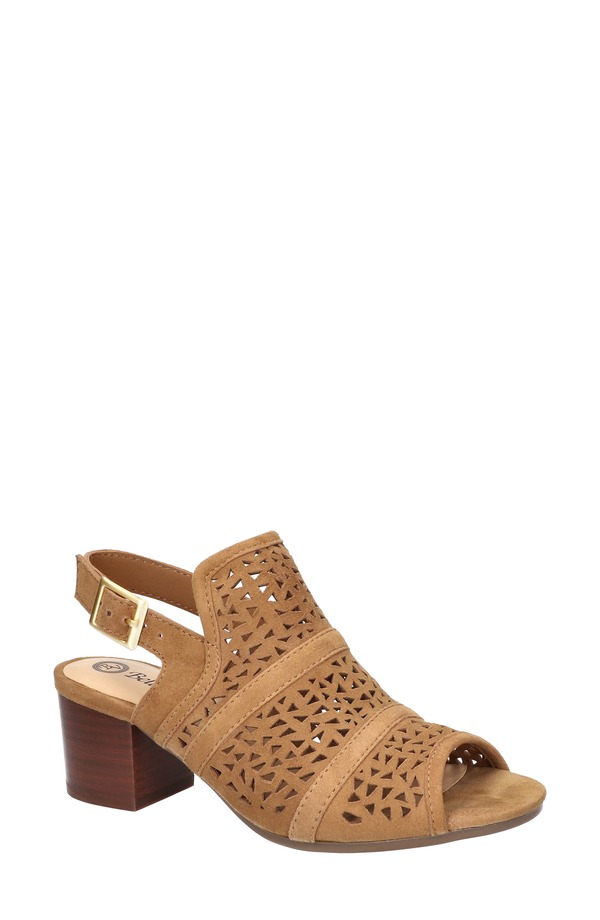 ベラヴィータ レディース シューズ 踵 サンダル Bella Vita Marti Slingback Sandal Dark Tan Kidsuede Leather タン