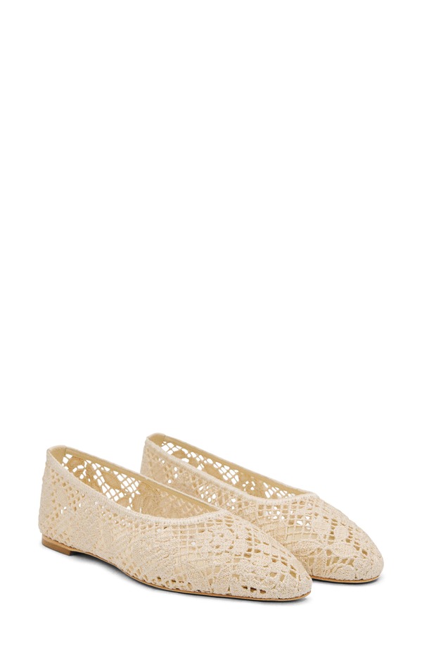 リフォーメーション レディース シューズ パンプス Reformation Pllar Flat Cream Floral Crochet 皮膚軟化剤